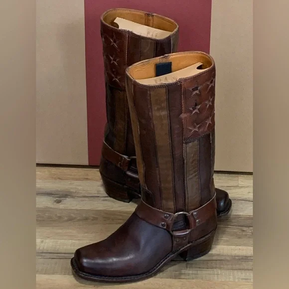 Women’s Frye 150 Anniversary Americana Harness Boots size 7.5 - Picture 1 of 13
